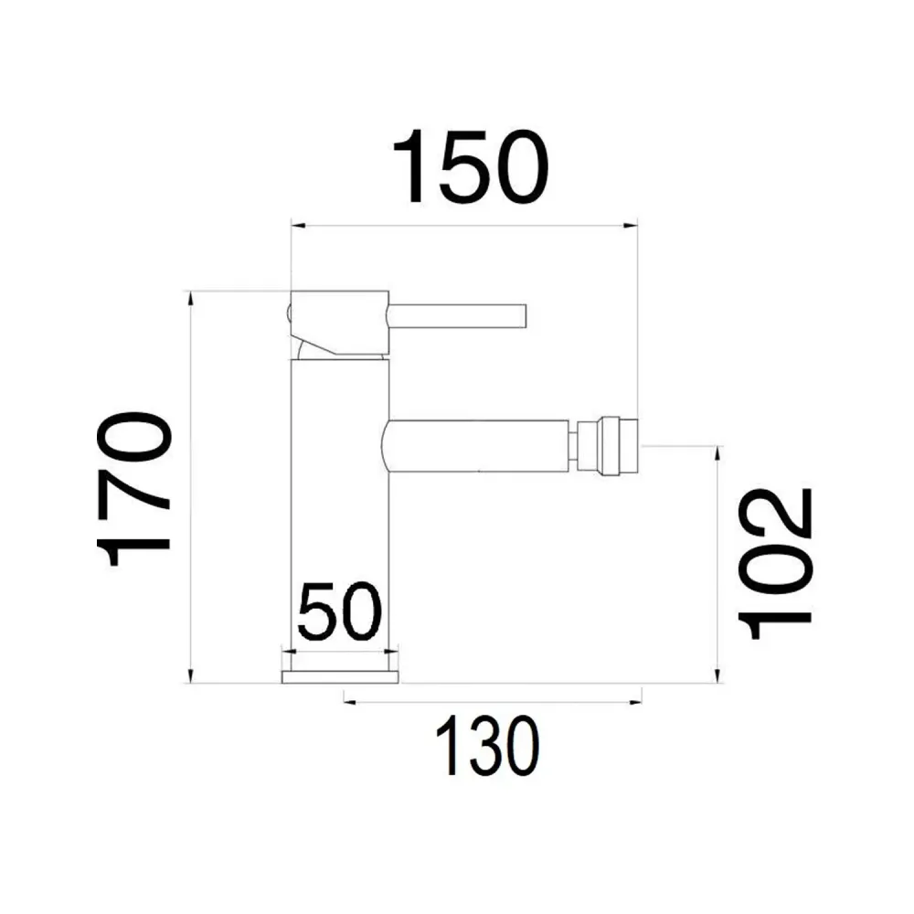 Composizione di miscelatori per lavabo alto, bidet e vasca Moon ottone cromato