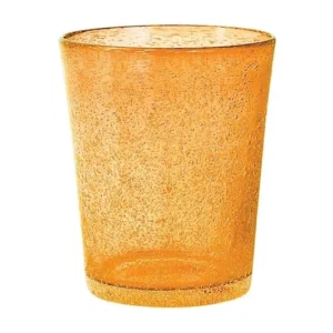 Confezione 6 bicchieri bibita giada vetro arancio chiaro cl 46H&H