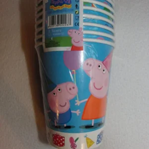CONFEZIONE 8 BICCHIERI CARTA 200CL TEMA PEPPA PIG