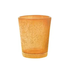 Confezione 6 bicchieri liquore giada vetro arancio chiaro cl 5H&H