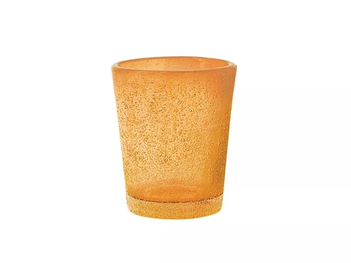 Confezione 6 bicchieri liquore giada vetro arancio chiaro cl 5H&H