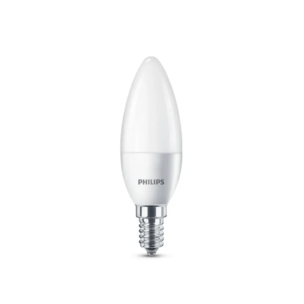 Confezione 4 Lampadine LED E14 Philips 5W 470 Lumen 2700K Candela