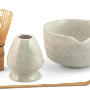 H&H Confezione 4 pezzi matcha tea porcellana grigio