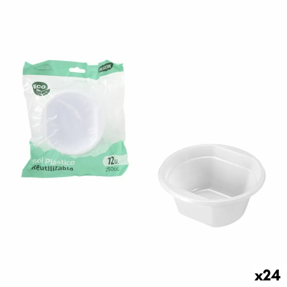 Conjunto para Aperitivos Algon Plástico 250 ml 12 x 12 x 5 cm 12 Peças (24 Unidades)