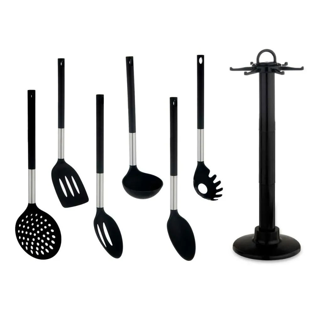 Conjunto de Utensílios de Cozinha Kinvara Madeira Metal Polipropileno Plástico PBT 14 x 38 x 14 cm 7 Peças