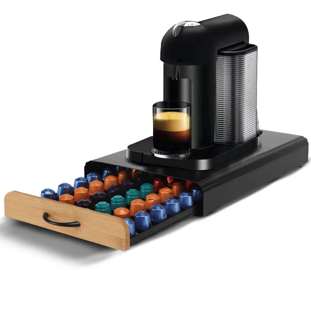 Contenitore Cassetto Porta Cialde Capsule Caffe Bustine Te Zucchero Metallo