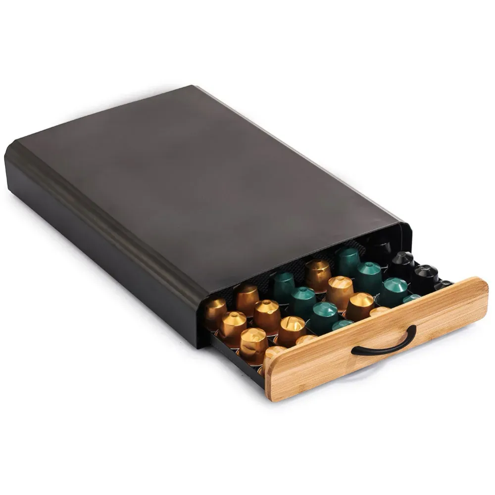 Contenitore Cassetto Porta Cialde Capsule Caffe Bustine Te Zucchero Metallo