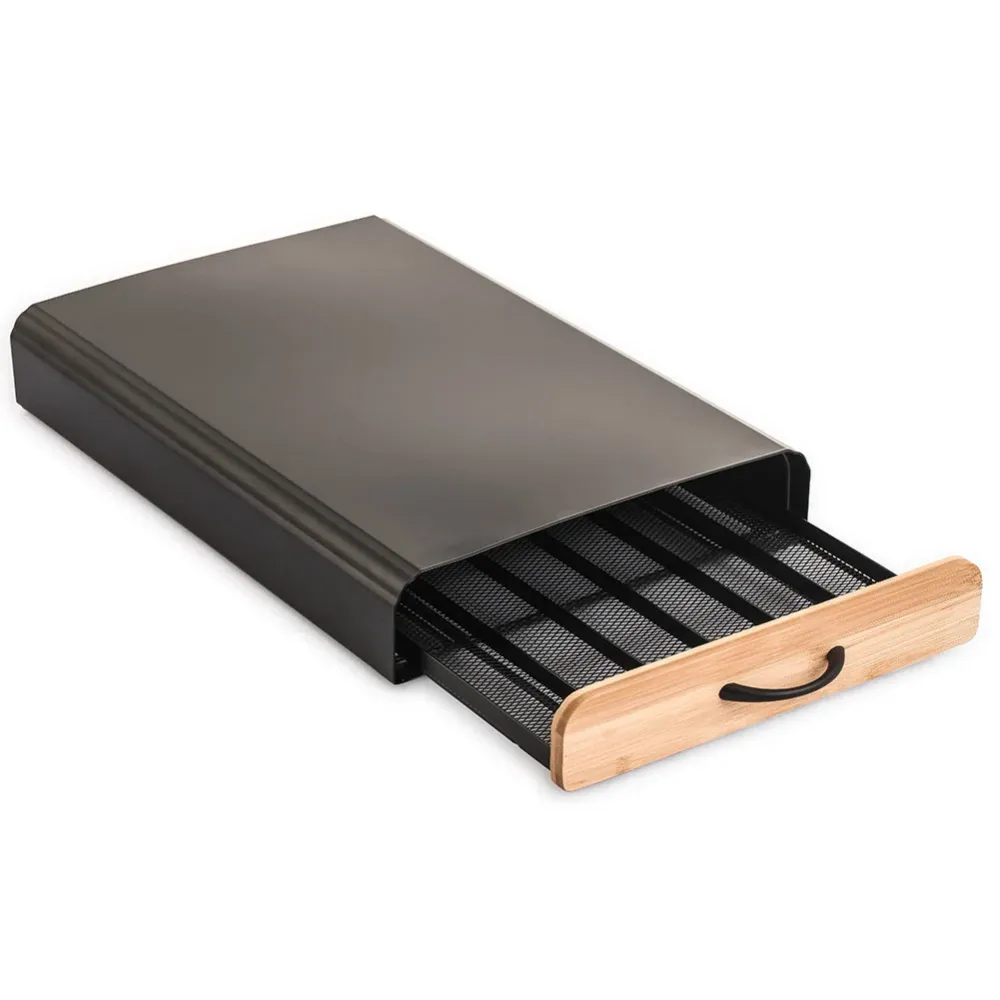 Contenitore Cassetto Porta Cialde Capsule Caffe Bustine Te Zucchero Metallo