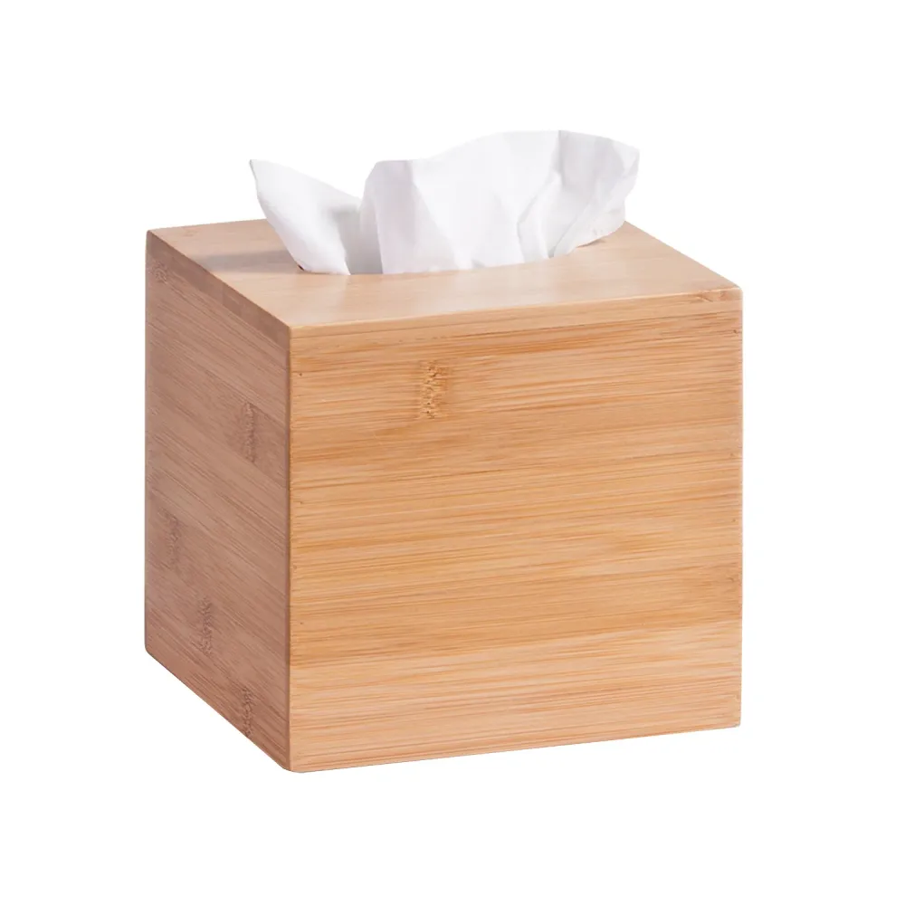 Contenitore per Salviette Bambù 15x15x14cm