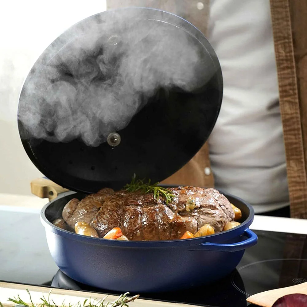 COOKUT La Favolosa Padella Casseruola Tegame 2 Manici 8 1 24cm Metallo Zaffiro