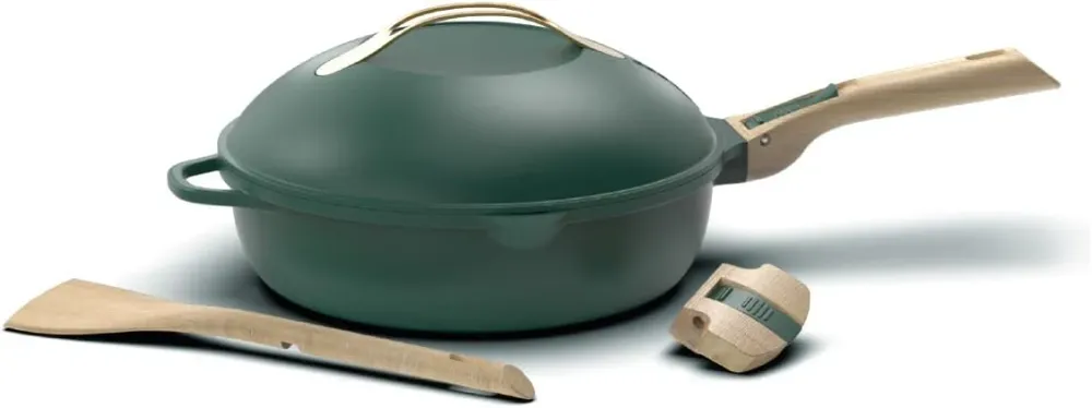 COOKUT - La Favolosa padella 8 1 - Un unico utensile, padella, casseruola, casseruola con 2 maniglie rimovibili, cestello...