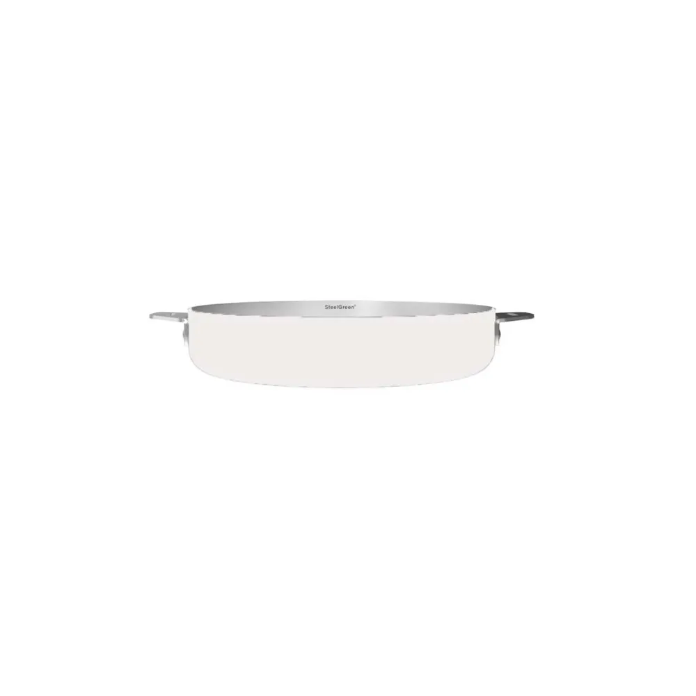 COOKUT La Meravigliosa Padella con Manici 24cm Bianco Acciaio Inox