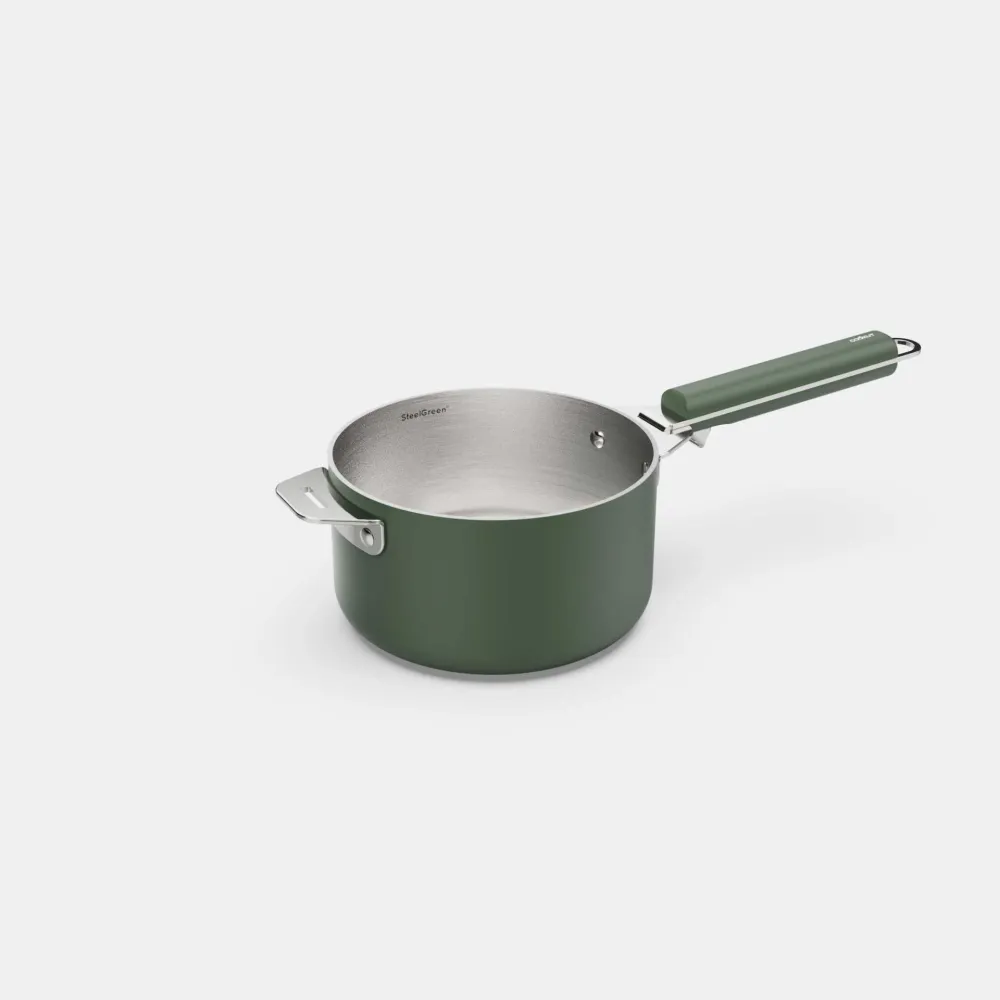 COOKUT La Meravigliosa Pentola Casseruola con Manici 16cm Verde Acciaio Inox