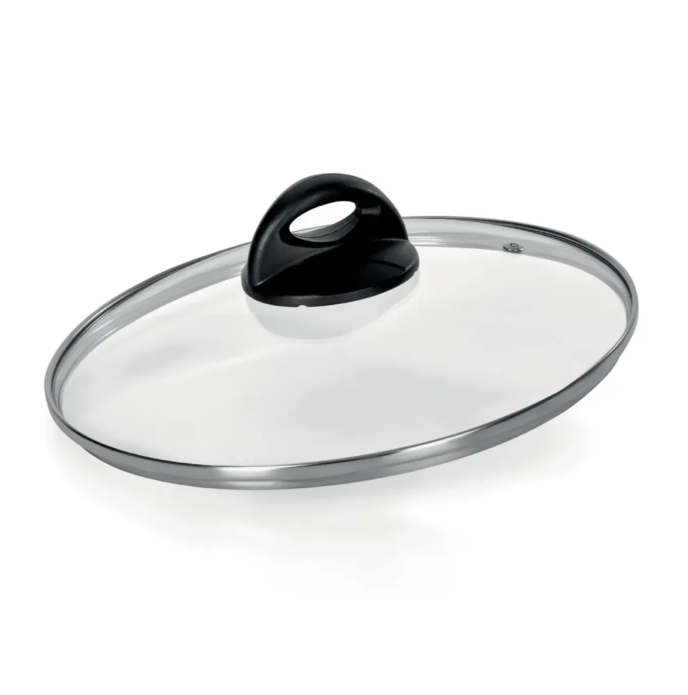 Coperchio pomolo nero vetro Granitica Extra Induction Barazzoni cm. 24