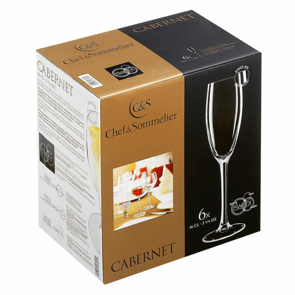 Copo de champanhe Chef&Sommelier Cabernet Transparente Vidro 6 Unidades (16 cl)