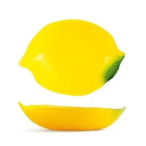 Coppa citrus vetro forma limone colore gialla cm 24.H&H