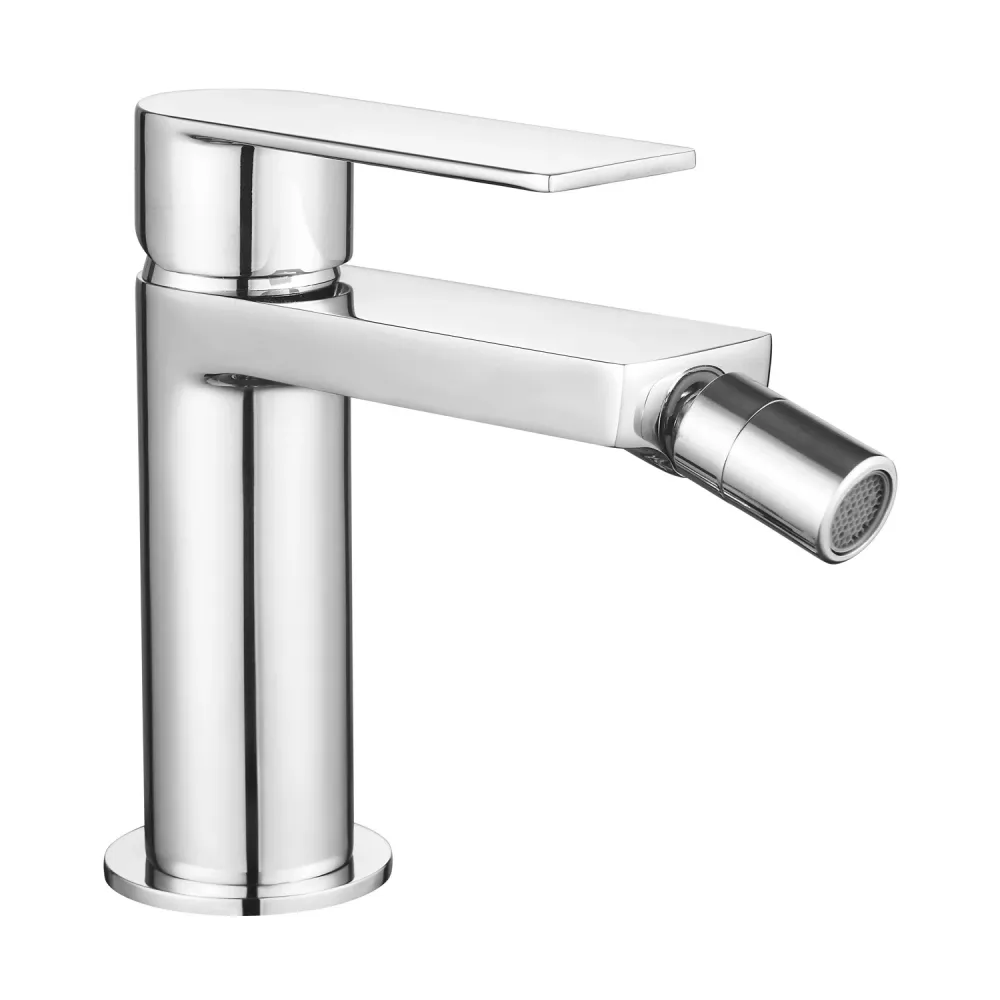Coppia di miscelatori per lavabo incasso con easy box e bidet serie Ottomix ottone cromato