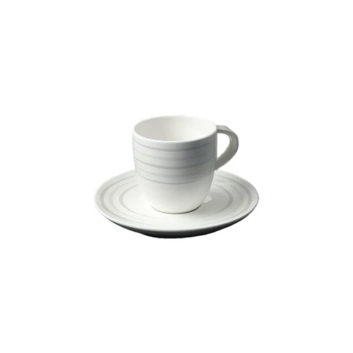 Cosmo - linea Gong - tazza caffè con piatto (set da 6 pezzi) - Porcellana - Royal Porcelain