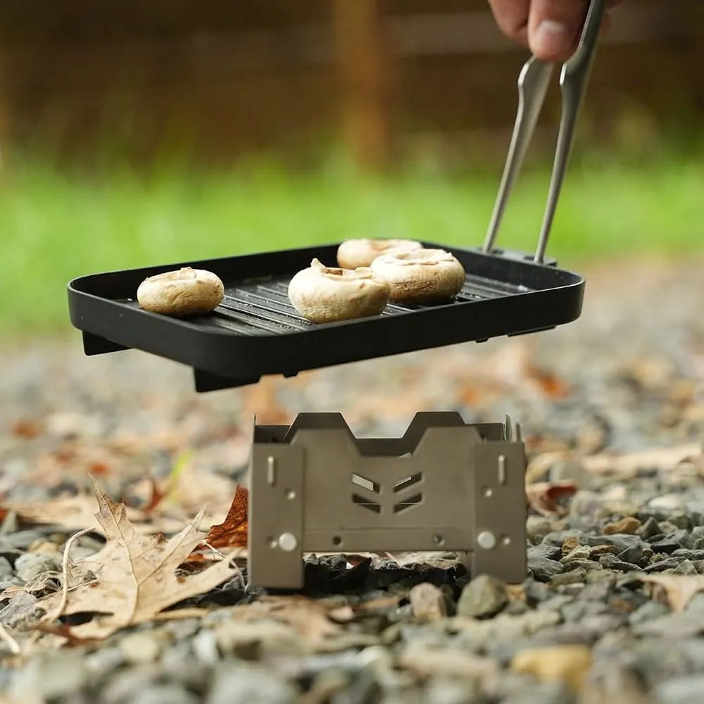 CAMPMASTER – Set di piccole piastre per griglia per cucina portatile all'aperto Cozey Maison