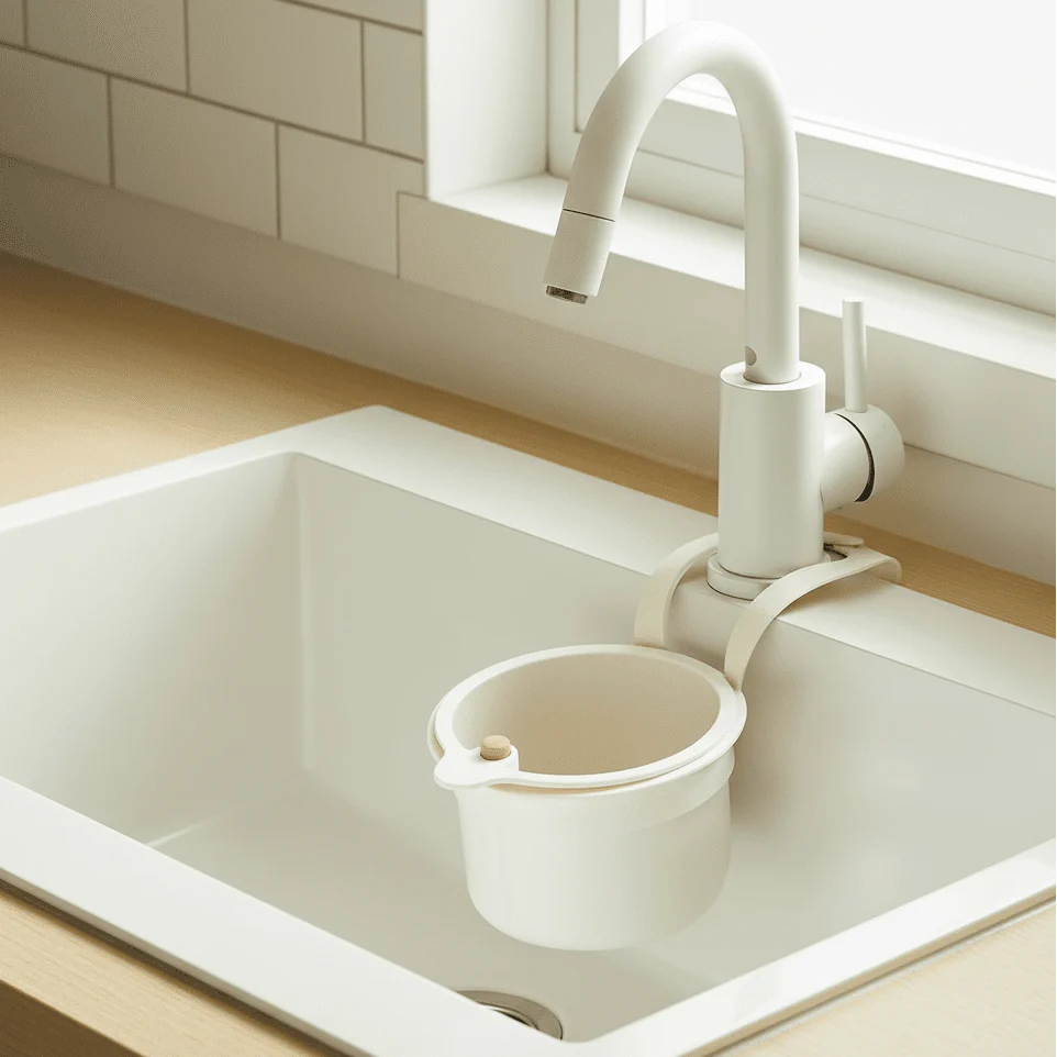 DRAINBASK – Cestello filtro per lavello sospeso con fondo rimovibile Cozey Maison