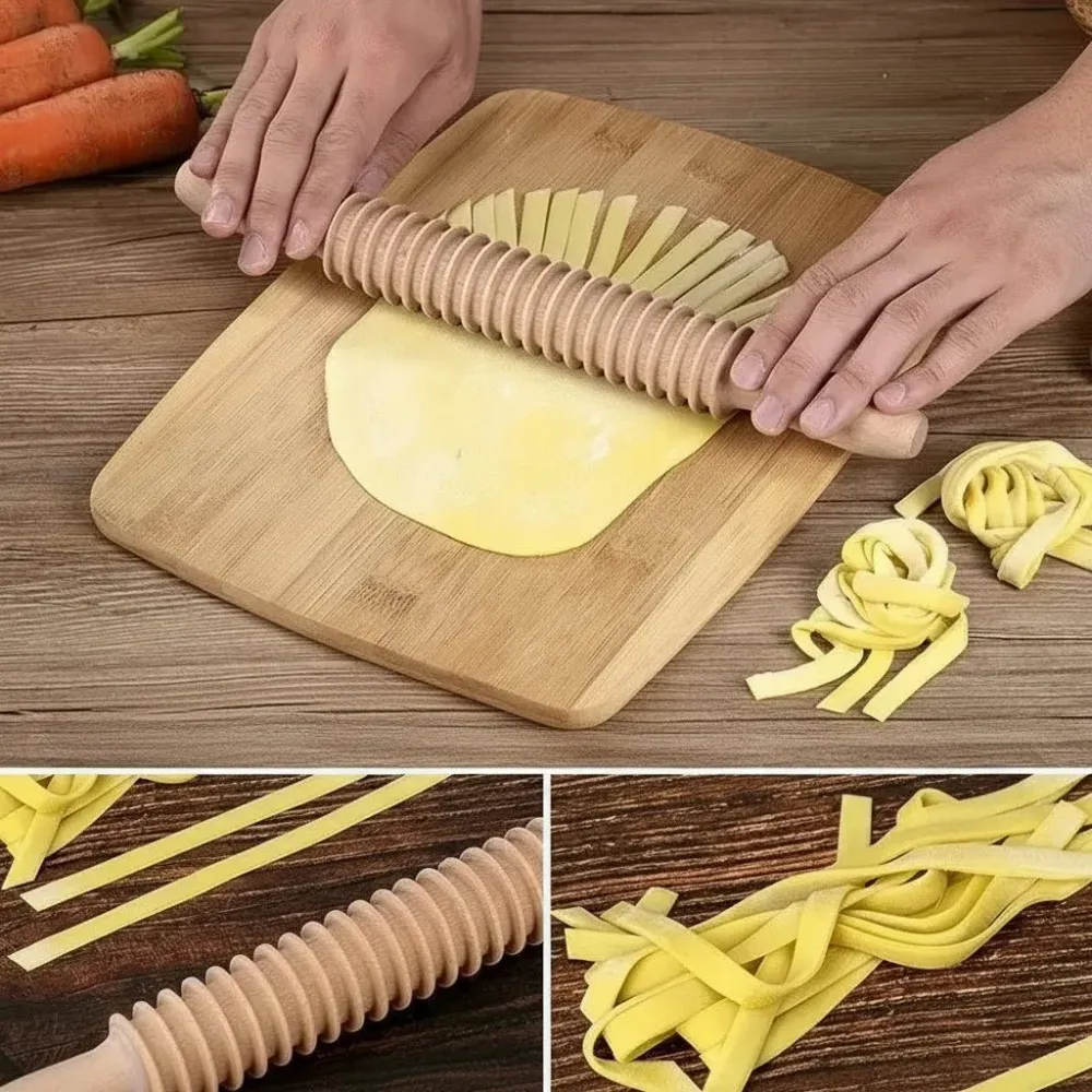 GNOCFORMA – Tavola tradizionale per pasta e set per formare gnocchi legno di faggio Cozey Maison