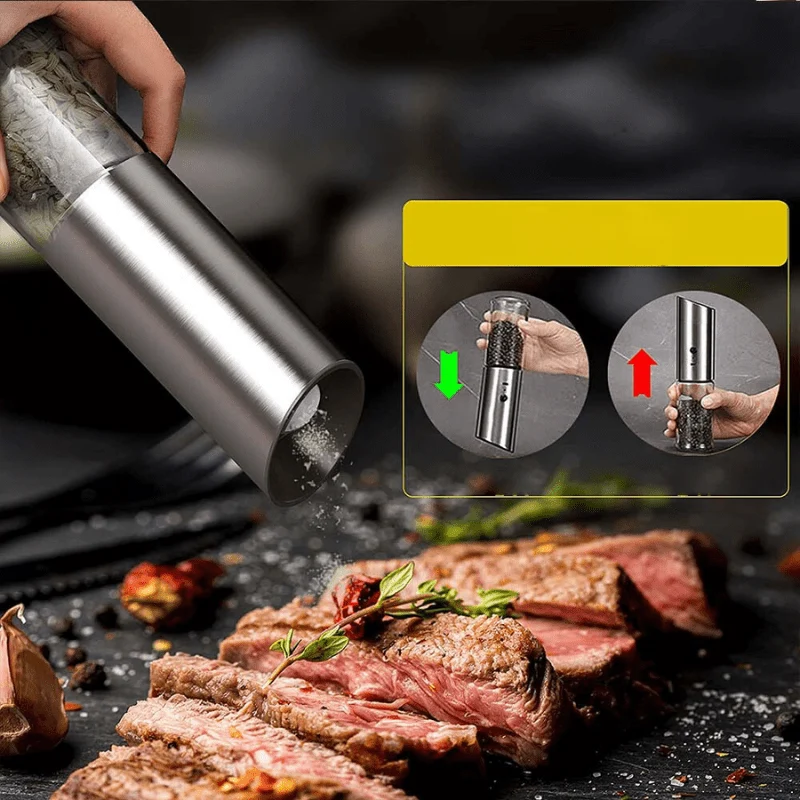 SPICEPULSE – Macinapepe elettrico ricaricabile acciaio inox per una facile speziatura Cozey Maison