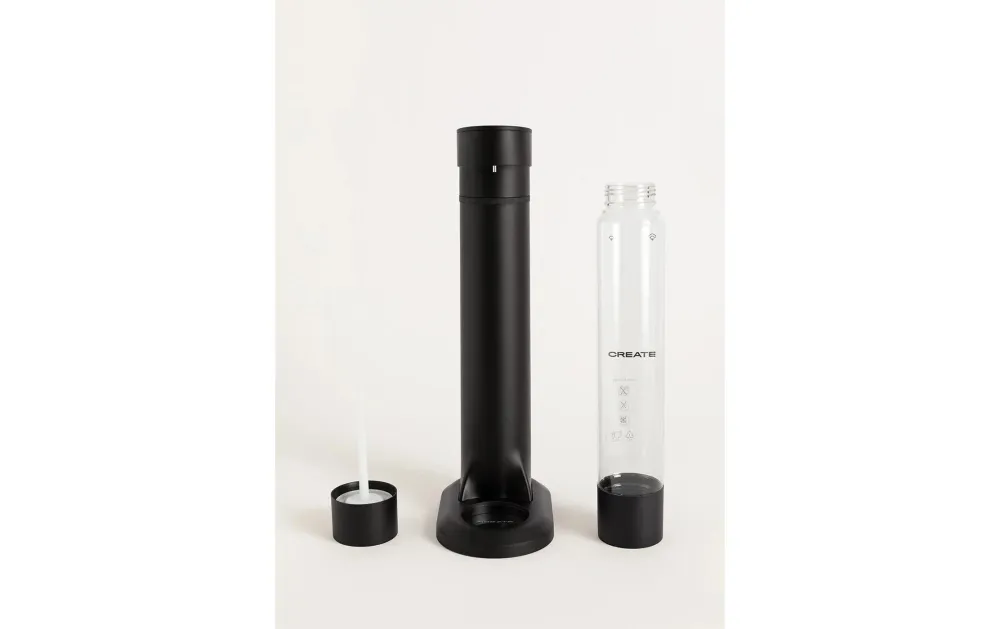 Create Carbonatore d'acqua – incluso 1 bottiglia, Nero
