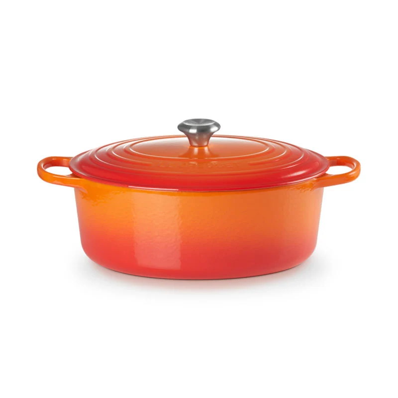 Le Creuset Cocotte Ovale Evolution Ghisa Vetrificata 33 cm Arancio