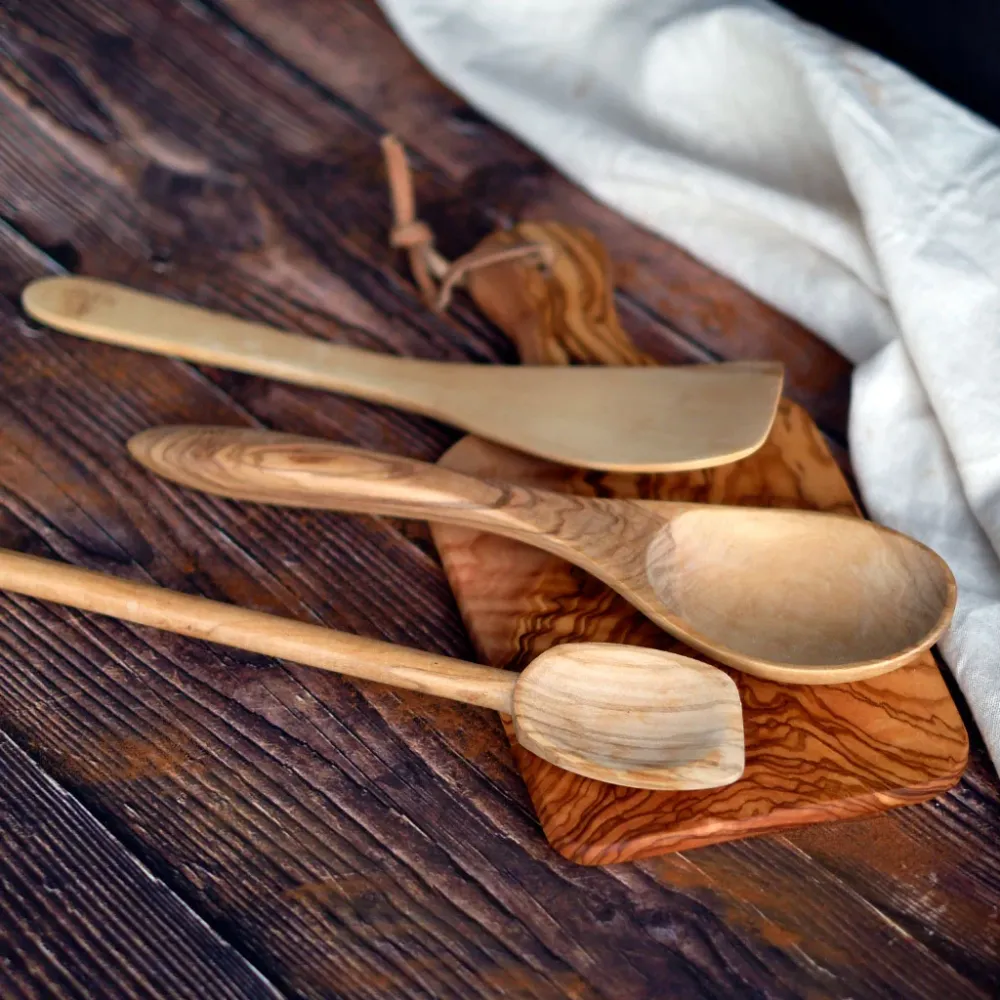 Cucchiaio legno d'ulivo "Terra" 30 cm Bérard