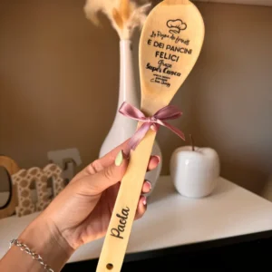 Cucchiaio legno personalizzato con dedica – Idea regalo originale