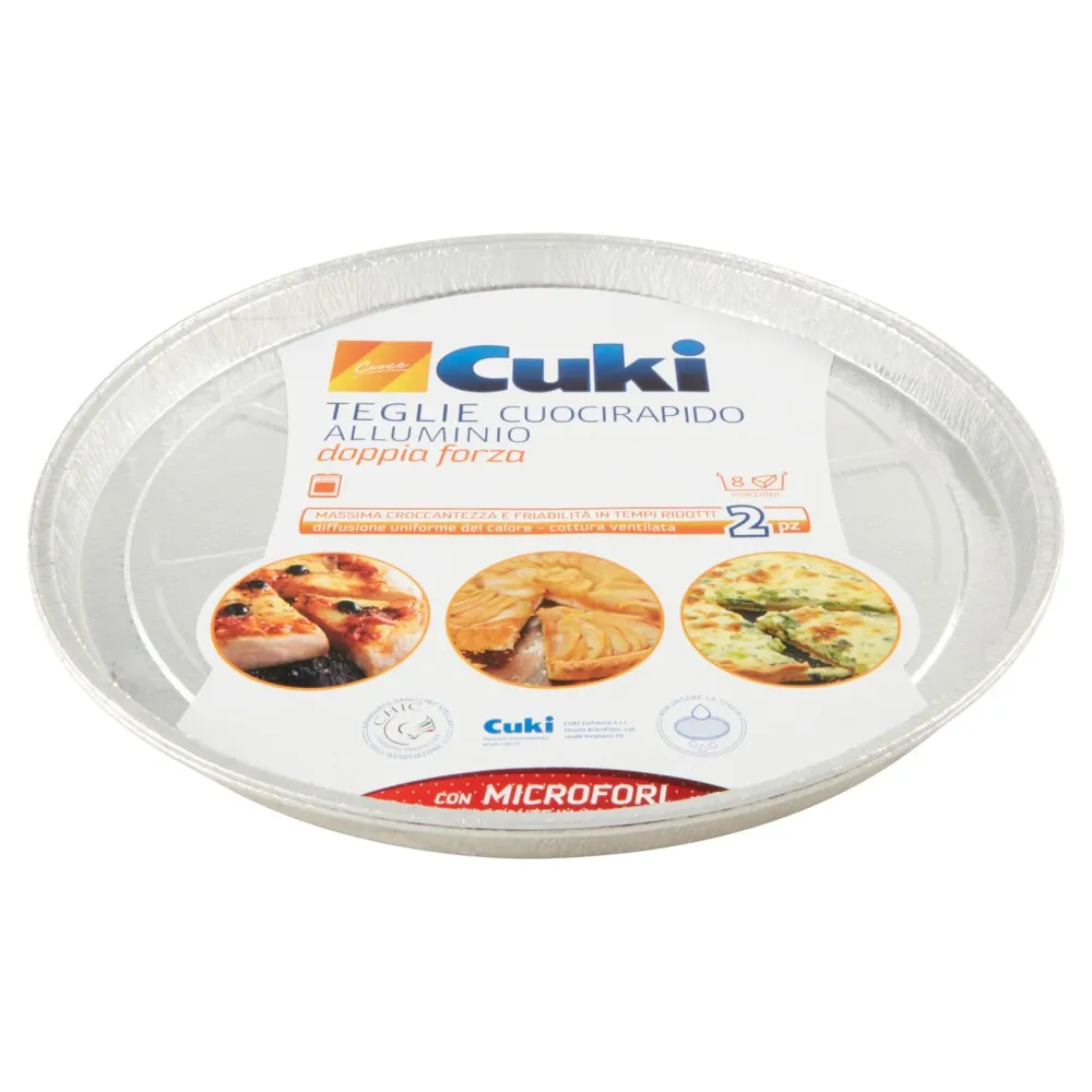 Cuki Cuoce Teglie Cuocirapido Alluminio doppia forza 8 Porzioni (TM32G) - 2 pz
