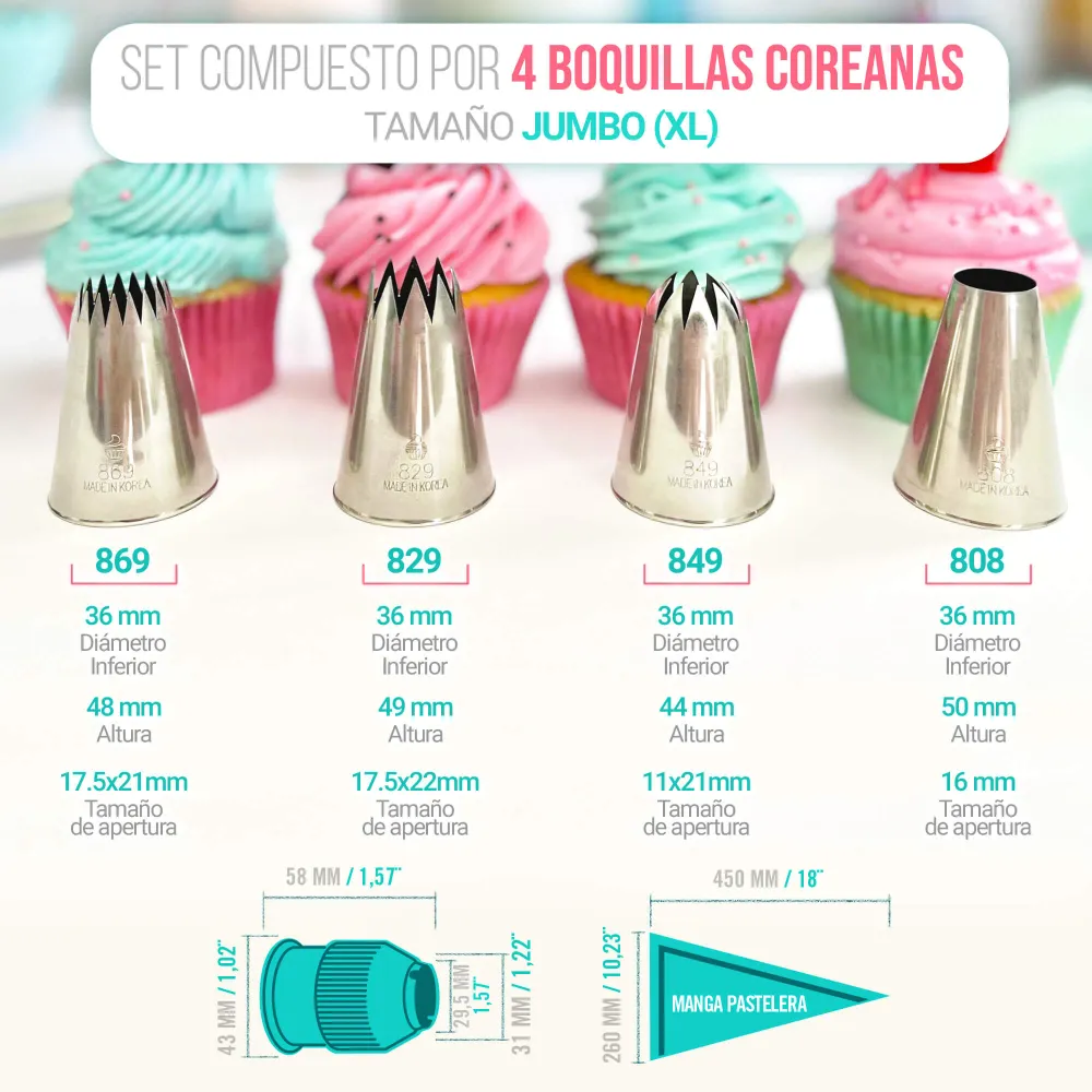Set Di Beccucci Grandi Di Base (Xl) CukkiCcakes