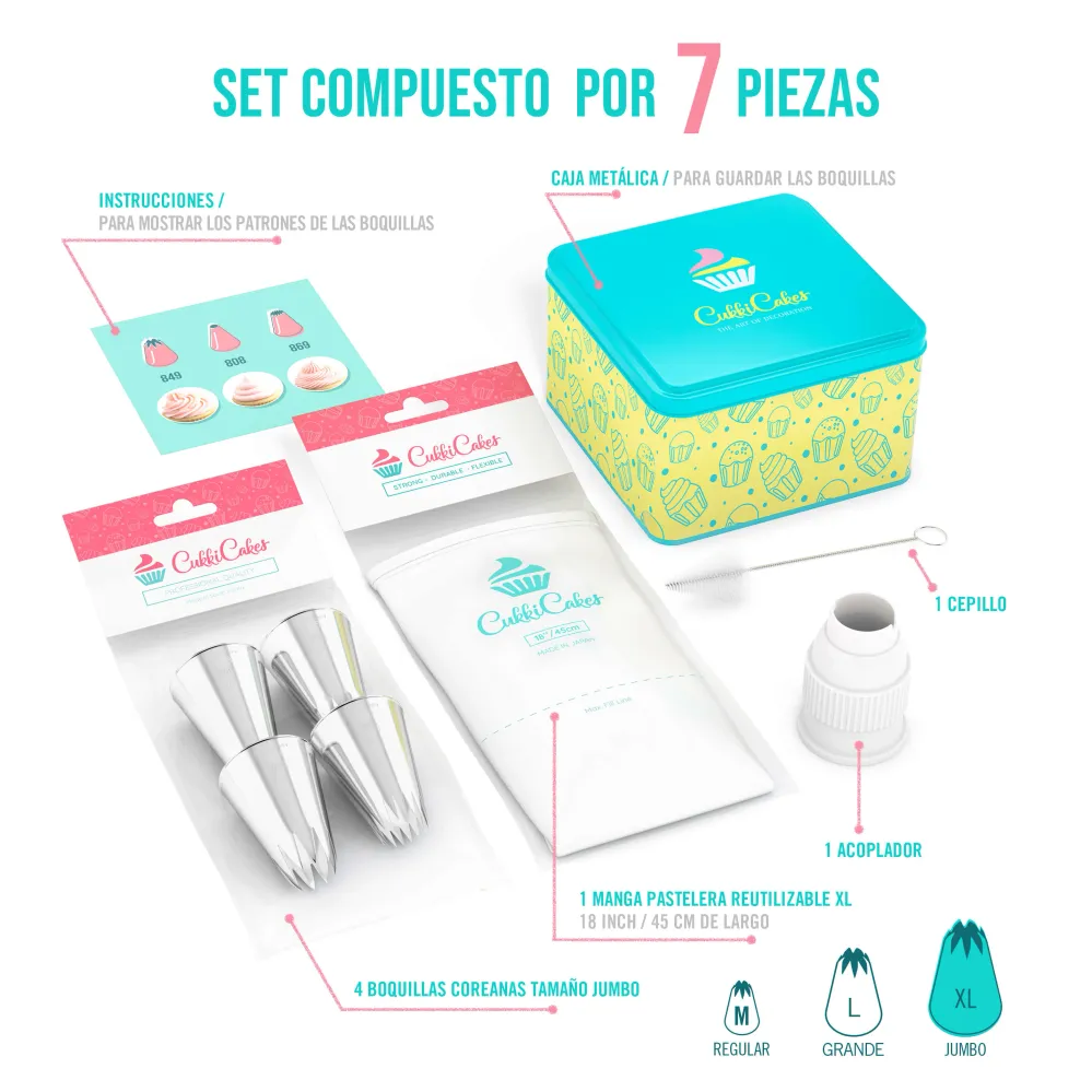 Set Di Beccucci Grandi Di Base (Xl) CukkiCcakes
