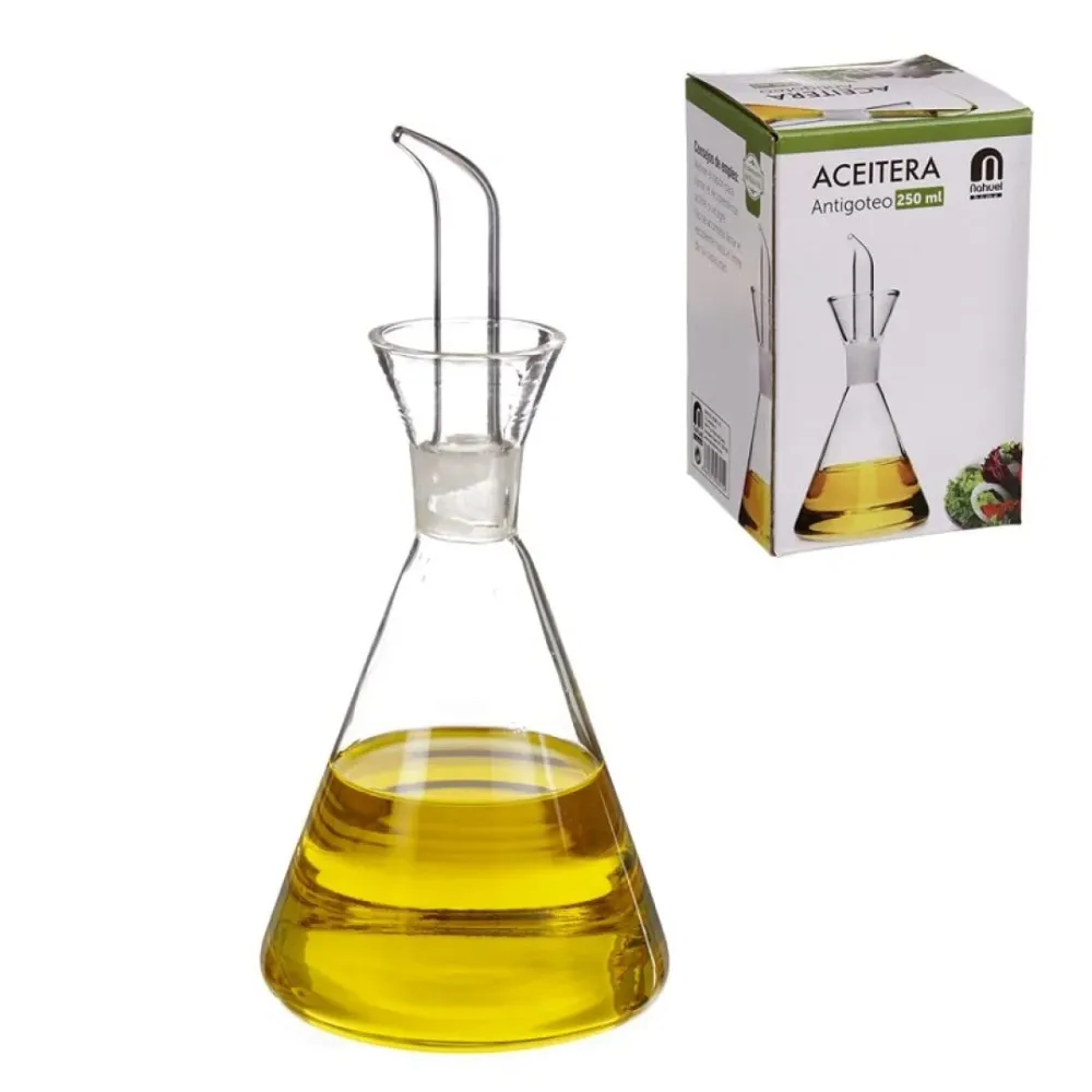 D'CASA Dcasa-Oliera antigoccia Vetro 250 CC Scatola, 250ml