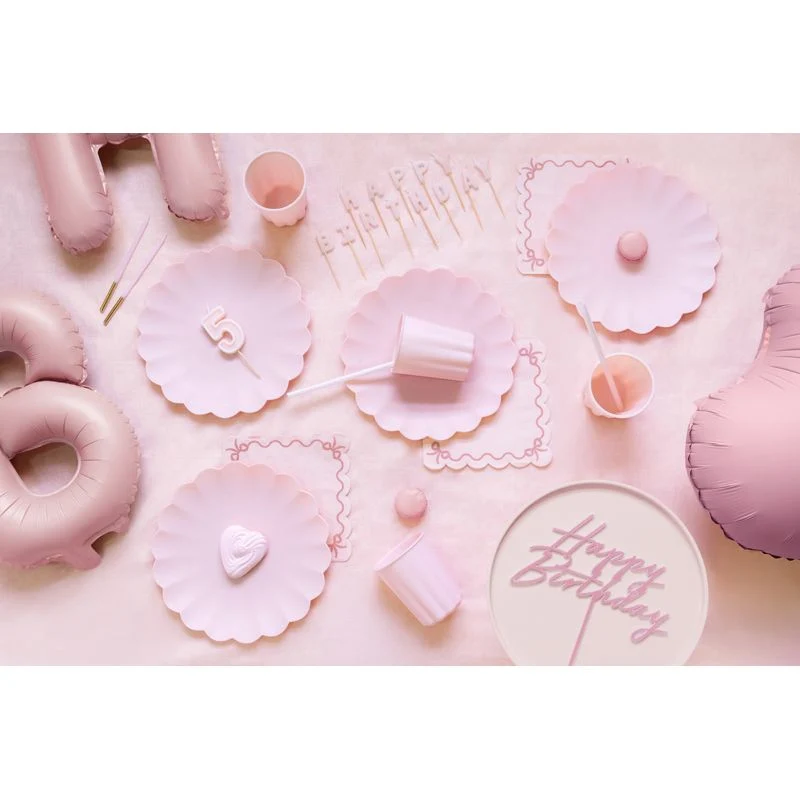 Decorazione per torta Buon Compleanno Rosa