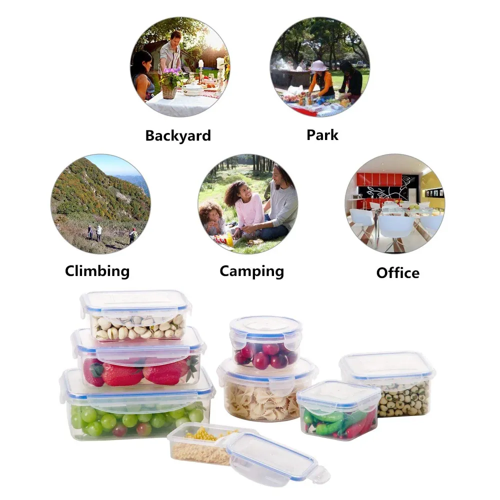 Deik Set di Contenitori per Alimenti 16-teilig, mehr als 5,5L, Trasparente