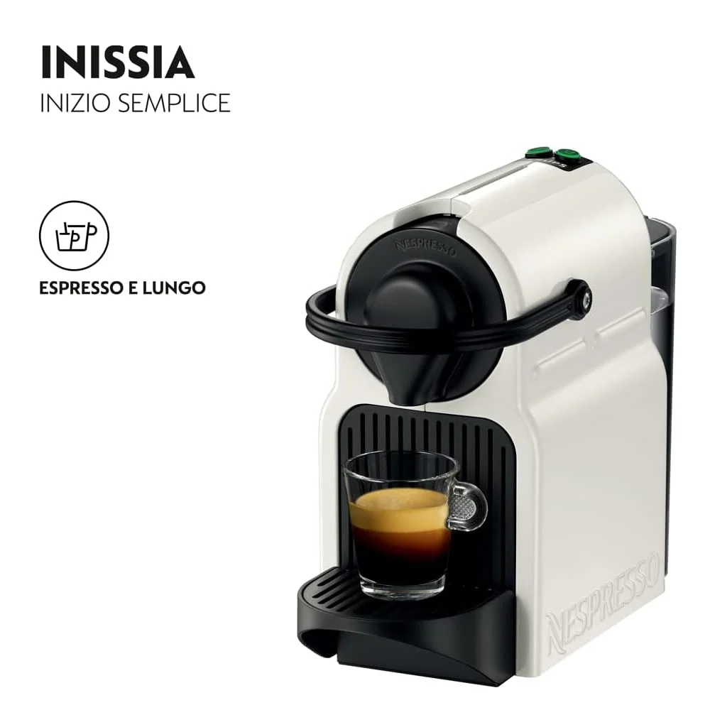 De'Longhi Inissia XN1001 Macchina da Caffè Espresso Regolabile Capsule Nespresso - Bianco (White)