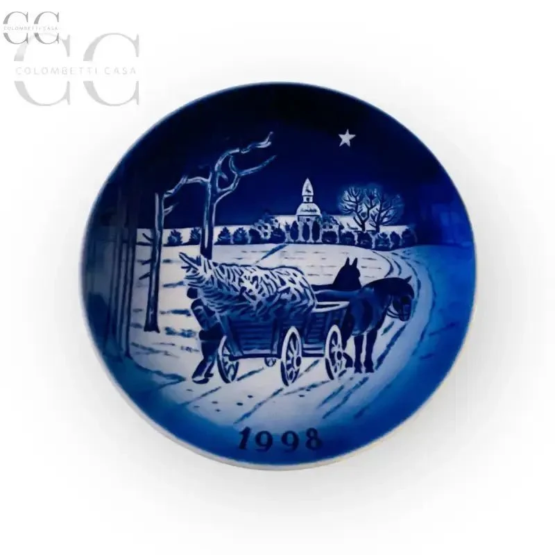 Piatto Natale 1998 Desiree Florindo Besozzi Blu