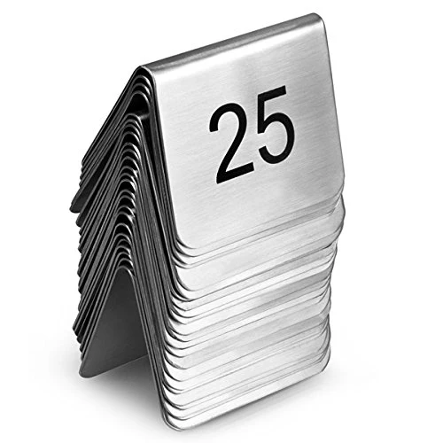 dine@drinkstuff - Set di numeri da tavolo acciaio inox, per ristoranti e...