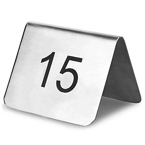 dine@drinkstuff - Set di numeri da tavolo acciaio inox, per ristoranti e...