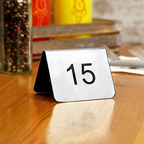 dine@drinkstuff - Set di numeri da tavolo acciaio inox, per ristoranti e...
