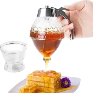 Dispenser Miele Plastica Forma Di Vaso Con Basamento Accessori Cucina Tx-9536