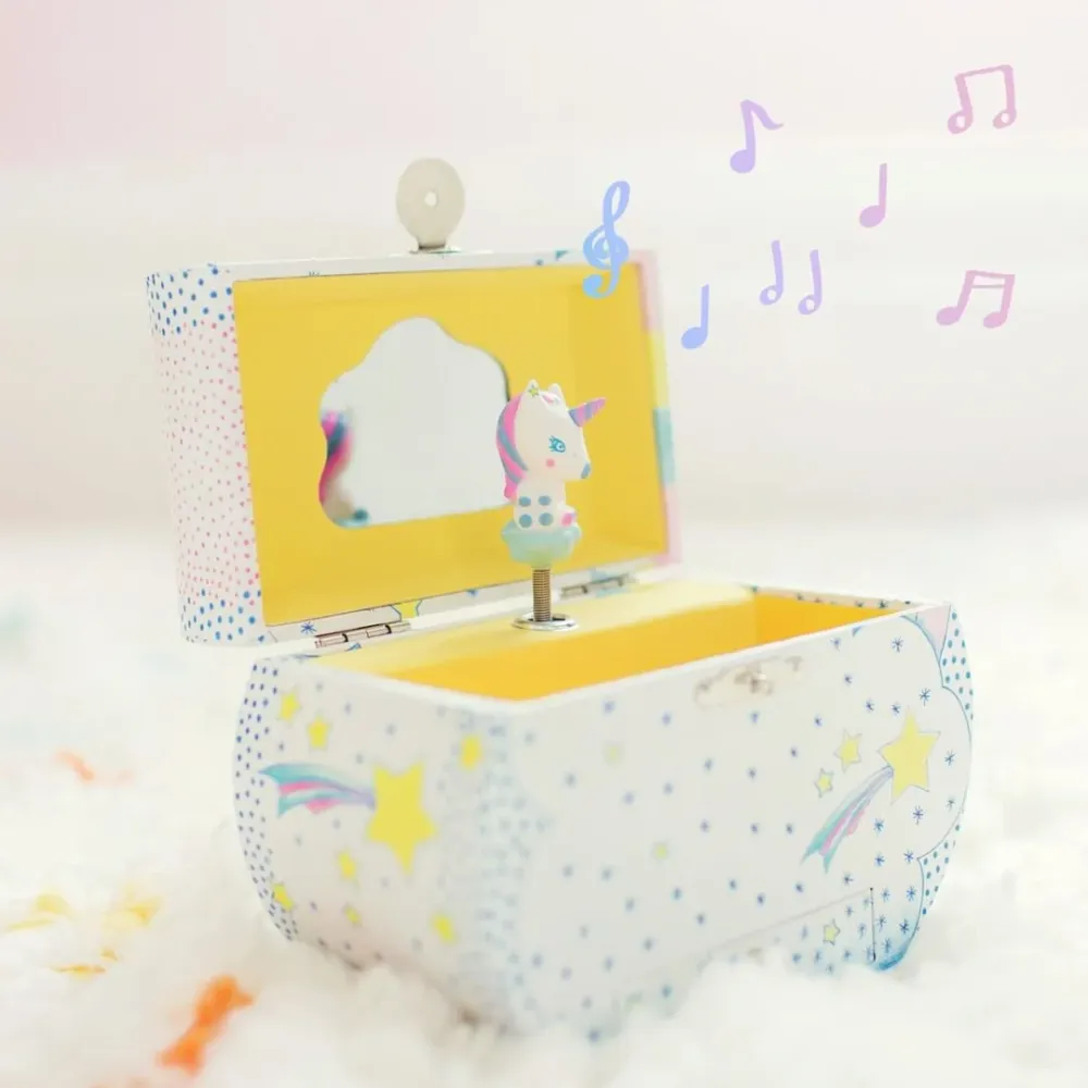 Djeco Scatola musicale con sogni di unicorno