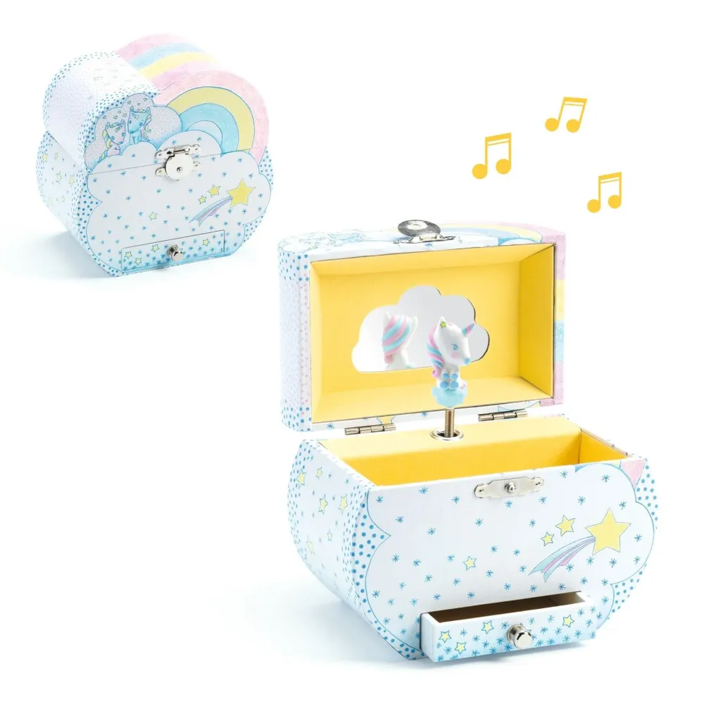 Djeco Scatola musicale con sogni di unicorno