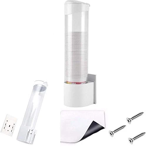 DOBO Porta Bicchieri plastica Rigida da Parete Dispenser Tazze di plastica Due modalità di Fissaggio Slitta su Piastra Ade...
