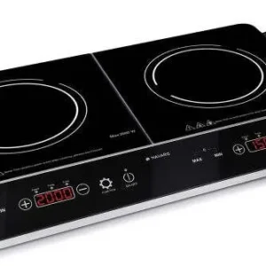 Doppia Piastra Induzione 3500w Fornello Elettrico Con Display Digitale E Timer