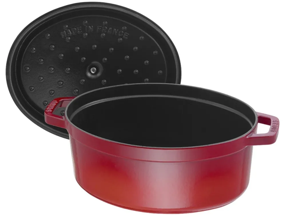 Dust Cocotte 31 cm, ovale, rosso ciliegia, ghisa 5.5L 40509-866-0