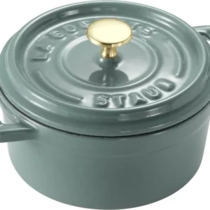 Dust Cocotte 10 cm, rotondo, eucalipto, ghisa 0,25L S1025315