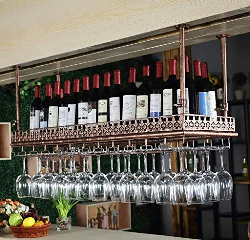 DYB Portabottiglie da Vino Europeo Portabottiglie da Vino sospeso Portabottiglie da Vino Testa Giù Portabottiglie Portabot...