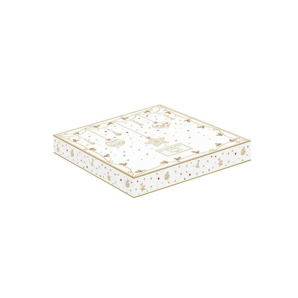EASY LIFE Christmas Lights Piatto Stella 19,5cm Porcellana Tavola di Natale